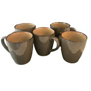 Sango Roma Sage 4814 ~ 4 Inch Coffee Cups/Mugs - Set Of 5